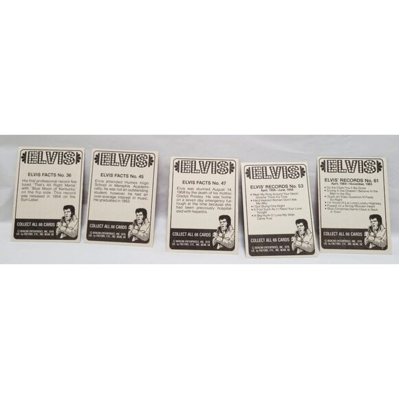 Vintage 1978 Lot of 35 Boxcar Enterprises Elvis Presley Trading Cards 32-66 - Picture 4 of 12